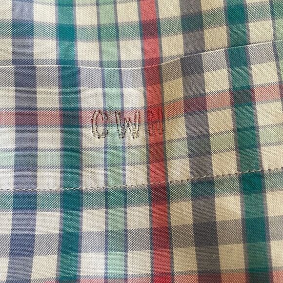 Paul Fredrick multi colored pastel check cotton long sleeve shirt - Picture 10 of 10